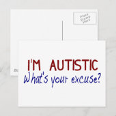 Carte Postale J'ai l'autisme (Devant / Derrière)