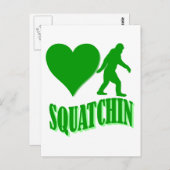 Carte Postale J'ai le coeur squatchine (Devant / Derrière)
