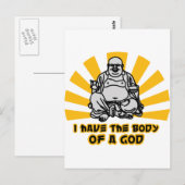 Carte Postale j'ai le corps d'un dieu (Devant / Derrière)