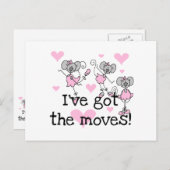 Carte Postale J'ai les T-shirts et cadeaux Moves Ballerina (Devant / Derrière)
