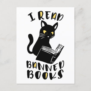 Carte Postale J'ai lu des livres interdits Cat