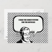 CARTE POSTALE J'AI LU LA CONSITUATION DES ARTICLES (Devant / Derrière)