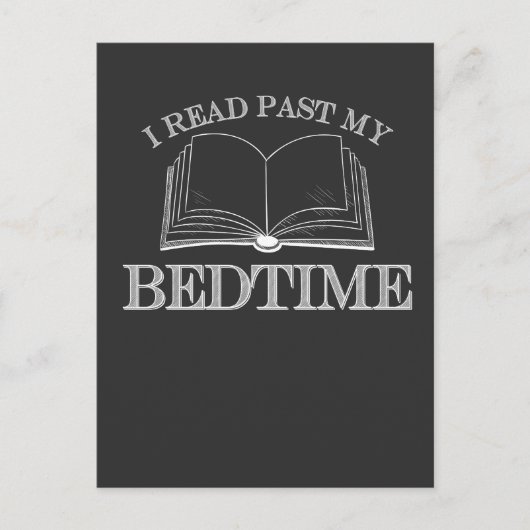 Carte Postale J'Ai Lu Passé Mon Bedtime Drôle Lecture Livre Love (Devant)