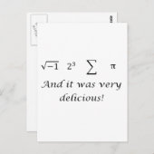 Carte Postale J'ai mangé une chemise de maths (Devant / Derrière)