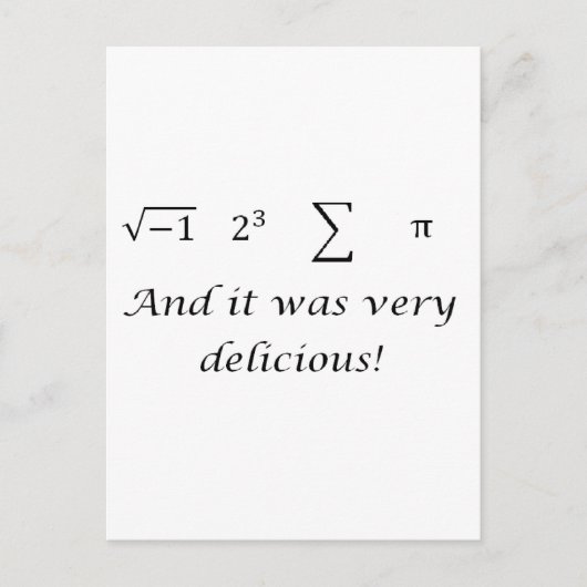 Carte Postale J'ai mangé une chemise de maths (Devant)