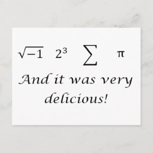 Carte Postale J'ai mangé une chemise de maths