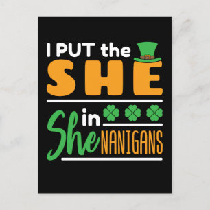 Carte Postale J'ai mis elle dans Shenanigans St patrick femmes