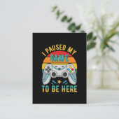 Carte Postale j'ai mis mon jeu en pause (Debout devant)