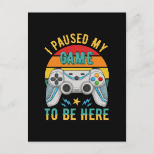 Carte Postale j'ai mis mon jeu en pause