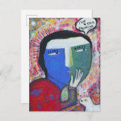 Carte Postale J'ai pensé (Devant / Derrière)