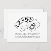 Carte Postale J'Ai Perdu Tout Mon Argent Sur La Planification Du (Devant / Derrière)