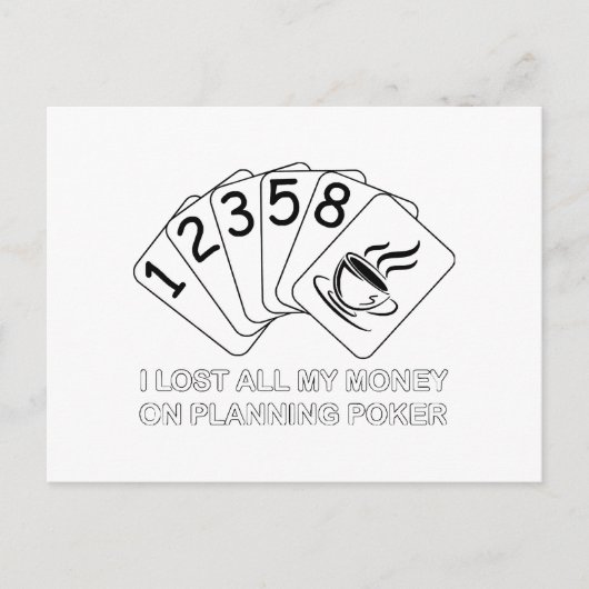 Carte Postale J'Ai Perdu Tout Mon Argent Sur La Planification Du (Devant)