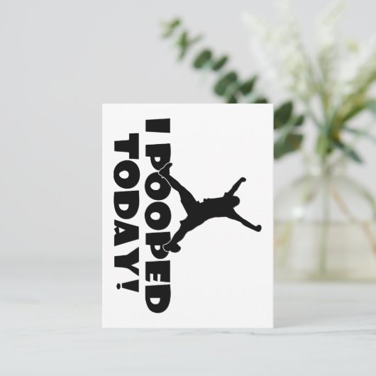 Carte Postale J'AI POOPÉ AUJOURD'HUI Humoristique drôle de plais (Debout devant)