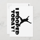 Carte Postale J'AI POOPÉ AUJOURD'HUI Humoristique drôle de plais (Devant / Derrière)