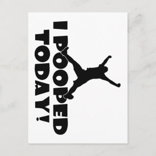 Carte Postale J'AI POOPÉ AUJOURD'HUI Humoristique drôle de plais