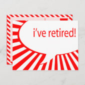 Carte Postale j'ai pris ma retraite ! (bulle comique) (Devant / Derrière)