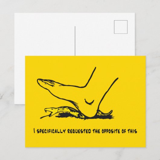 Carte Postale J'ai spécifiquement demandé l'opposé de ce Meme (Devant / Derrière)
