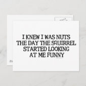 Carte Postale J'ai su que j'étais énonciation drôle Nuts (Devant / Derrière)