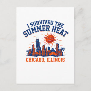 Carte Postale J'ai Survécu à la Chaleur de l'Été Chicago Illinoi