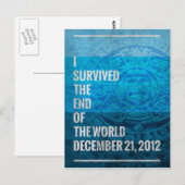 Carte Postale J'ai survécu à la fin du monde (Devant / Derrière)