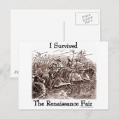 Carte Postale J'ai survécu à la Foire de la Rennaisance ! (Devant / Derrière)