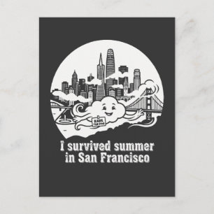 Carte Postale J'ai survécu à l'été à San Francisco City Californ