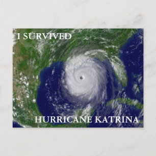CARTE POSTALE J'AI SURVÉCU À L'HURRICANE KATRINA