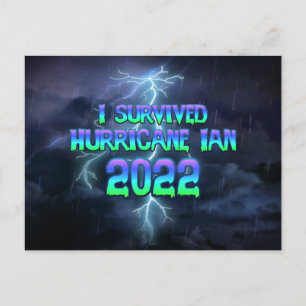 Carte Postale J'ai survécu à l'ouragan Ian 2022
