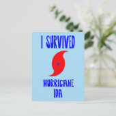 Carte Postale J'ai survécu à l'ouragan Ida (Debout devant)