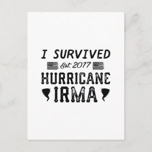 Carte Postale J'ai survécu à l'ouragan Irma