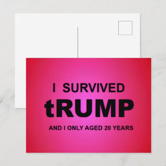 Carte Postale J'ai survécu à tRUMP (Devant / Derrière)