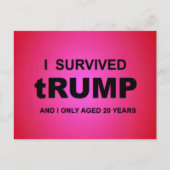 Carte Postale J'ai survécu à tRUMP (Devant)