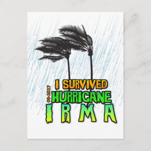 Carte Postale J'ai survécu au cyclone Irma