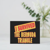 CARTE POSTALE J'AI SURVÉCU AU TRIANGLE BERMUDA (Debout devant)