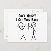 Carte Postale J'Ai Ton Dos ! (Devant / Derrière)