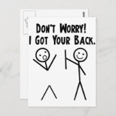 Carte Postale J'Ai Ton Dos ! (Devant / Derrière)