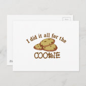 Carte Postale J'ai tout fait pour le biscuit (Devant / Derrière)