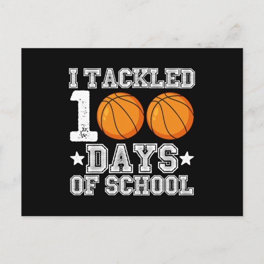 Carte Postale J'ai traité 100 jours de basket-ball scolaire (Devant)