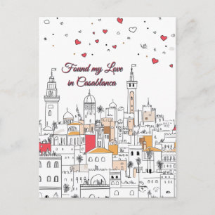 Carte Postale J'ai trouvé mon amour à Casablanca pour la Saint-V