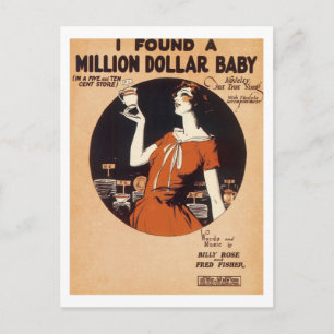 Carte Postale J'Ai Trouvé Un Million De Dollars Bébé Vintage Son