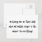 Carte Postale J'ai un de ces jours (Devant / Derrière)