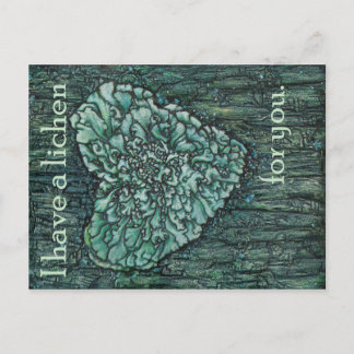 Carte Postale J'ai un Lichen pour toi