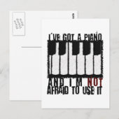 Carte Postale J'ai un piano (Devant / Derrière)