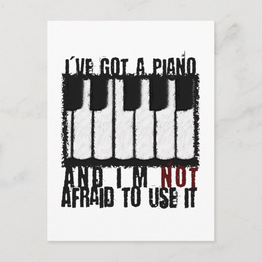 Carte Postale J'ai un piano (Devant)