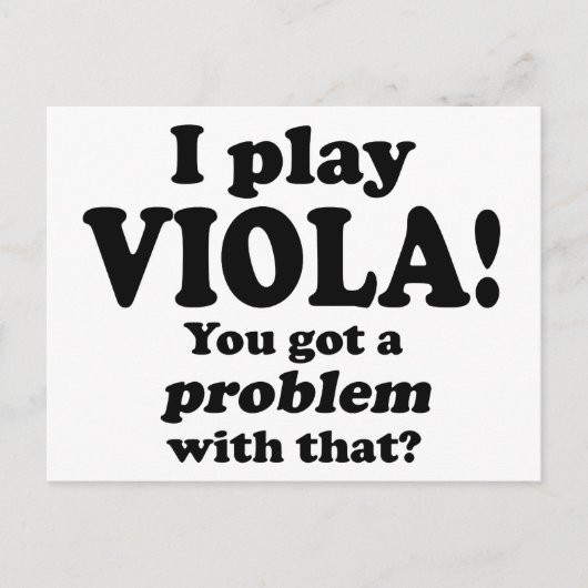Carte Postale J'ai un problème avec ça, Viola (Devant)