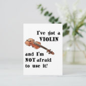 Carte Postale J'ai un violon (Debout devant)