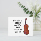 Carte Postale J'ai un violoncelle (Debout devant)