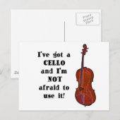 Carte Postale J'ai un violoncelle (Devant / Derrière)