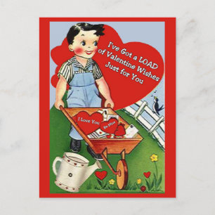 Carte Postale J'ai une charge de voeux de Saint Valentin juste p