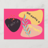 Carte Postale J'Ai Une Raison 2 Être Heureux (Devant)